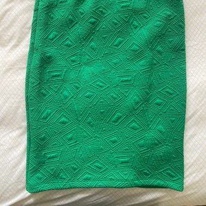 High Waisted Knee Length Pencil Skirt